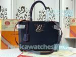 Knockoff L---V Twist Tote Blue Genuine Leather Women‘s Shoulder Bag